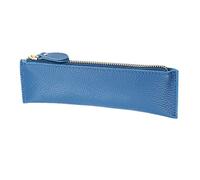 GETAJGHSD Vintage Leather Pen Holder Pouch Blue Creative Protective Pen Bag for Office School Writers and Professionals