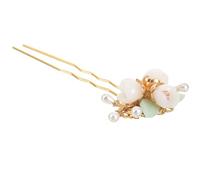 GETAJGHSD Vintage Pearl Flower Hair Accessories Handmade U-shaped Hairpin with Elegant Flower Shape for Festivals and Valentine's Day, Unique Traditional Chinese Style Hair Decor