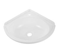 GETAJGHSD Wall Mount Bathroom Sink Triangular Floating Corner Vanity Sink White Plastic Space-Saving Design Wall-Hung Washroom Basin Suitable for Bathroom and Balconies