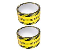 GETAJGHSD Warning Tape Caution Tape 2 Rolls Black Diagonal Stripes on Yellow for Outdoor Safety and Crime Scene Barrier