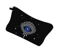 GETAJGHSD Waterproof Makeup Bag with Evil Eye Print, Multipurpose Cosmetic Pouch for Travel and Toiletries, Portable Handheld Wash Bag for Women Cosmetics Storage
