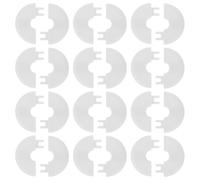GETAJGHSD White Radiator Pipe Covers 12Pcs 10Mm Split Plastic Flange Heating Pipe Covers for Bathroom and Faucet
