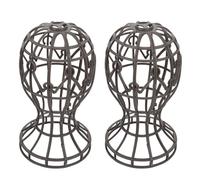 GETAJGHSD Wig Holder Stand Hair Styling Accessories, 2Pcs Portable Wig Head Display Holders for Trainee Barber and Hair Extension Use