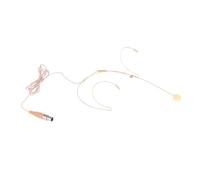 GETAJGHSD Wired Headset Microphone Beige Condenser Mic with Xlr Pin for Singing Teaching Lectures Lightweight Comfortable Head Mounted Voice Amplifier Mic with Steerable Boom for Performers
