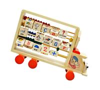 GETAJGHSD Wooden Abacus Math Learning Early Educational Counting for Safe Natural Promotes Logical Thinking and Cognitive Skills for Preschoolers