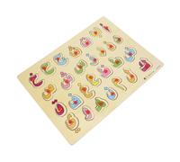 GETAJGHSD Wooden Arabic Alphabet Puzzle Board Educational Cognitive for Bright Color Matching Jigsaw Enhances Memory Hand-eye Coordination Logical Thinking Early Learning Aid