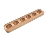 GETAJGHSD Wooden Chicken Egg Storage Tray Single Row 6-Grid Acacia Wood Egg Holder for Kitchen and Fridge for Home Use