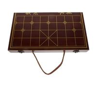 GETAJGHSD Wooden Chinese Chess Set Portable Storage Box Vintage Chessboard for Adults and Kids Travel Game and Educational Toy