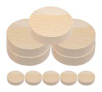 GETAJGHSD Wooden Discs for DIY Projects 10Pcs Round Pine Wood Slices 8Cm Diameter 2Cm Thick Unpainted Blocks for Wedding and Christmas Crafts