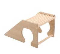 GETAJGHSD Wooden Small Pets Hamster Ladder with Smooth Surface and Hideout for Cage Climbing and Exercise