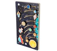 GETAJGHSD Wooden Solar System Puzzle for Movable Planets Educational Space Preschool Wooden Planet Cognition Puzzle Set STEM Learning