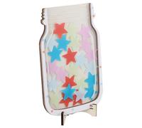 GETAJGHSD Wooden Star Reward Jar with Tokens Classroom Reward System for Behavior Incentive Sturdy Safe Design Large Capacity Chore Chart for Boys