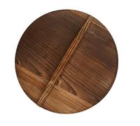 GETAJGHSD Wooden Wok Lid Natural Color Retro Carbonized Cedar Pot Cover Anti-overflow Kitchen Tool for Traditional Iron Pots Safe