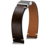 Getalia leather Watch Band Foldover Clasp Retro Oil wax Genuine Leather,18mm 19mm 20mm 21mm 22mm Quick Release Replacement Watch Straps for Men and Women (Coffee Band Width-20mm)