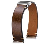 Getalia leather Watch Band Retro Oil Wax Leather,18mm 19mm 20mm 21mm 22mm Quick Release Foldover Clasp Watch Straps for Men and Women, Brown, 18mm, Retro