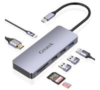Getatek USB C Hub, 7 Ports USB C Multiport Adapter with 4K HDMI, 100W PD Charging, USB 3.0 5Gbps Data Port and 2 USB 2.0，TF/SD Card Reader, for MacBook Air, MacBook Pro, iPhone 15, iPhone 15 Pro Max