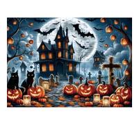 Getatoy for Adults Kids: Halloween Nightmare 1000-Piece Jigsaw Puzzle for Adults Kid Toys for Age 5 6 7 8 9 10 Years Old Kids Birthday Presents for Decor Family Puzzle Games