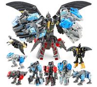 Getatoy Toys for 3-8 Year Old Kids: Dinosaur 4 in 1 Transforming Robot Sets Boys Toys Gifts for Boys Age 3 4 5 6 7 8 Birthday Presents Toy for Kids Educational STEM Dinosaur Robot DIY Toy Play Game