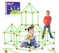 Getatoy Toys for 4-8 Year Old Kids Boys: 100 Pcs Den Building Kit Fort Building Kits for Kids Gifts for 4 5 6 7 8 Years Old Girl Ages 4-6 Outdoor Play House Garden Built Playhouse Equipment
