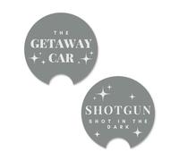 Getaway Car Coaster Set: Music-Inspired Acrylic Car Coasters Set, Girly Car Accessory, Cup Holder Drinks Mat, Car Lover, For Her