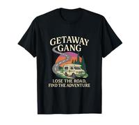 Getaway Gang Road Trip Camper Van Adventure Art T-Shirt