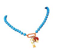 Getaway Statement Necklace Colorful Beaded Beach Charm Neck Chain, Collarbone Length Accent for Relaxed Daily Wear Coastal Necklace Beach Inspired Jewelry Collarbone Chain Colorful Charm Piece Casual