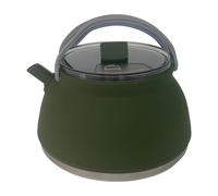 GETBSTOOP 1.5L Portable Camping Kettle Silicone Kettle with Handle Outdoor Collapsible Kettle Stainless Steel Bottom Collapsible Water Boiler for Hiking Backpacking