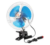 GETBSTOOP 12/24V Oscillating Car Fan Metal Guard Portable Car Cooling Fan Rotation Strong Summer Cooler Adjustable Truck Vehicle Strong Wind Air Cooler