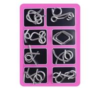 GETBSTOOP 24 Pcs Metal Puzzles for Adults Kids, Metal Puzzle Ring Disentanglement Set, 3D Funny Brain Teaser Jigsaw Puzzle Game, Portable Travel Entertainment, Educational Toys for Boys Girls