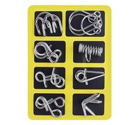 GETBSTOOP 24 Pcs Metal Puzzles for Adults Kids, Metal Puzzle Ring Disentanglement Set, 3D Funny Brain Teaser Jigsaw Puzzle Game, Portable Travel Entertainment, Educational Toys for Boys Girls