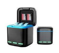 GETBSTOOP 3-Channel Battery Charger with Type C Cable Storage Charging Box 2 Slot Batteries Storage Case for GoPro Go Pro Hero 8 7 6 5 Camera Accessories