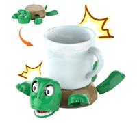 GETBSTOOP 3D Turtle Coaster with Funny Expression Turtle Coaster with Funny Expression When You Put A Glass On His Back Turtle Funny Funny 3D Printed for Coffee Beer Mug Wine Glass Home