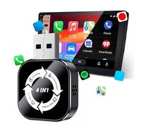 GETBSTOOP 4-in-1 Wireless CarPlay Adapter with Auto-Connection, Plug & Play USB Dongle for An-droid Car and Screen Mirroring, Converter for Navigation, Music and Calls on and An-droid