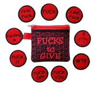 GETBSTOOP Big Bag of F*CKS to Give Zipper Pouch Big Bag of Fucks Funny Unique Zipper Purse F*CKS Gag Gift Fucks to Give Gag Gift Funny Embroidery Pocket Token