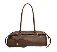 GETBSTOOP Boston for Women Solid Shoulder Bag PU Leather Casual Underarm Bag Retro Tote Bag Bag