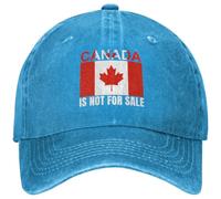 GETBSTOOP Canada is Not for Sale Hat, Canada Hat Adjustable Vintage Baseball Cap Breathable Outdoor Sports Trucker Hat for Hiking Fishing Lake Blue