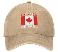 GETBSTOOP Canada is Not for Sale Hat, Canada Hat Adjustable Vintage Baseball Cap Breathable Outdoor Sports Trucker Hat for Hiking Fishing Camel