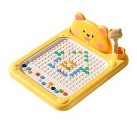 GETBSTOOP Cartoon Magnetic Drawing Board - Shiba Bear Dot Art Design, Toddler Doodle Board with Magnetic Pen, Portable Montessori Educational Toy for Toddlers, Kids, Early Learning & Creative Play