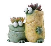 GETBSTOOP Ceramic Frog Shaped Plant Pot, Cute Frog Planter, Small Resin Plant Pot for Succulents, Wedding, or Mother’S Day - Mini Indoor and Outdoor Planter