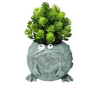 GETBSTOOP Ceramic Frog Shaped Plant Pot, Cute Frog Planter, Small Resin Plant Pot for Succulents, Wedding, or Mother’S Day - Mini Indoor and Outdoor Planter