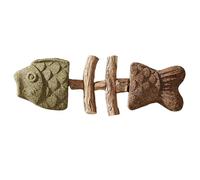 GETBSTOOP Creative Fish Bone Cat Toy, Fishbone Feline Teether - Interactive Wooden Chew Teether Toy, Natural Catnip Teeth Cleaning Stick, Durable Tooth Care Tool for Cats to Health Reduce Boredom