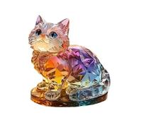 GETBSTOOP Crystal Cat Realistic Animal Kitten Art Figurine Collection Table top Ornament Statue Home Decor