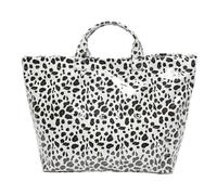GETBSTOOP PVC Tote Bag for Women Leopard Print Plastic Tote Bag Large Kraft Paper Tote Bag PVC Surface Trendy Leopard Print Hobo Bag Letter Print Tote Bag 2024 Favorite Tote Bag