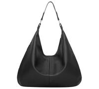 GETBSTOOP Shoulder Purse for Women with Zipper Slouchy Bag PU Leather Multi Pockets Tote Purse Solid Crescent Bag for Work Travel