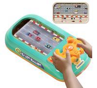 GETBSTOOP Simulated Driving Racing Car Game with Sound, Turbo Race Interactive Game Set with 200 Challenges, Electric Simulation Steering Wheel Toy, Obstacle Avoidance Car Driving Simulator for Kids