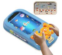GETBSTOOP Simulated Driving Racing Car Game with Sound, Turbo Race Interactive Game Set with 200 Challenges, Electric Simulation Steering Wheel Toy, Obstacle Avoidance Car Driving Simulator for Kids