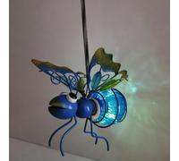 GETBSTOOP Solar-Powered Hanging Bee Light, Hanging Solar Bee Garden Ornaments, Metal LED Outside bee Decor Outdoor Garden, Innovative Bee Statues Solar Fairy Lights for Outdoor Yard Porches Patios