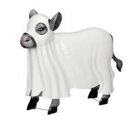 GETBSTOOP Spooky Halloween Ghost Cow Figurine Statue Resin Calf Statue Sculpture Cow Statue Halloween Decoration Ghost Cow Statue for Indoor and Outdoor Home
