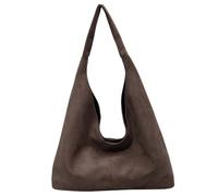GETBSTOOP Suede Hobo Bags for Women Fall Suede Purses Slouchy Leather Tote Bag Shoulder Bag Top Handle Bag -Coffee