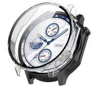 GETBSTOOP Watch Bands Watch Straps Screen Protector Case for OPPO Watch X/(ONE-PLUS) Watch 2 Accessories Film Hard PC Case with Tempered Glass Screen Protector Hard PC Bumper Full Cover Case